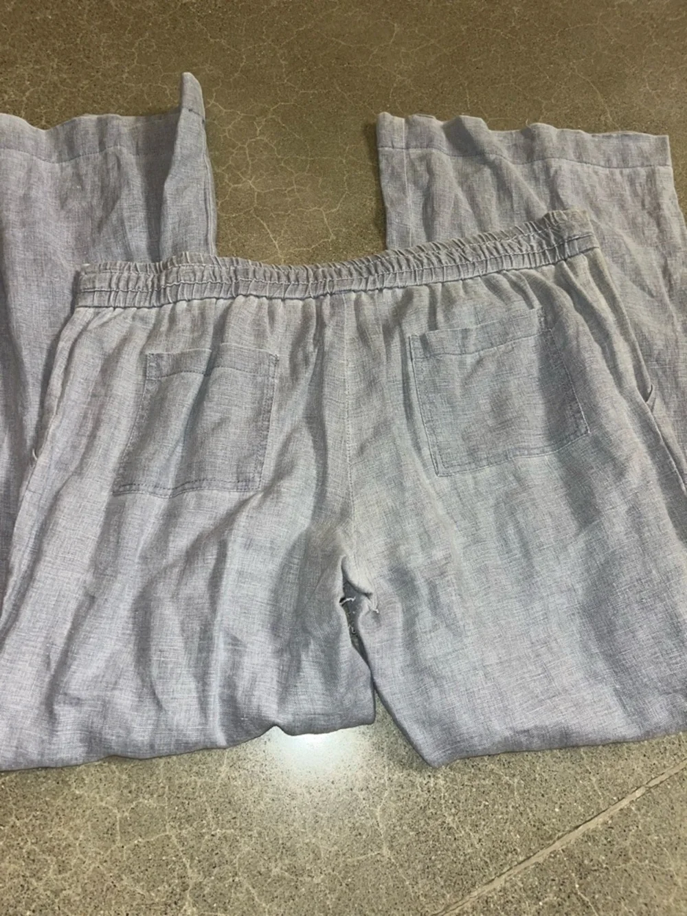 Stem Gray Linen Drawstring Pants - Picture 4 of 6